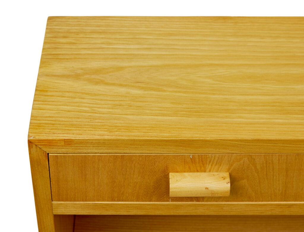 Mid Century Scandinavian Low Open Bookcase in Elm — image 4