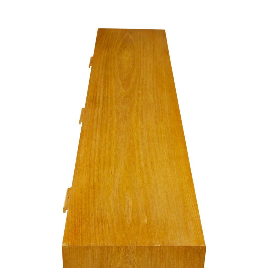 Mid Century Scandinavian Low Open Bookcase in Elm — image 2