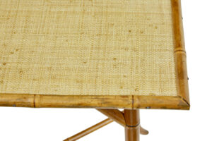 Early 20th Century Bamboo and Hesian Side Table — thumbnail 5