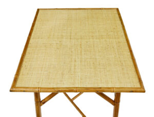 Early 20th Century Bamboo and Hesian Side Table — thumbnail 7