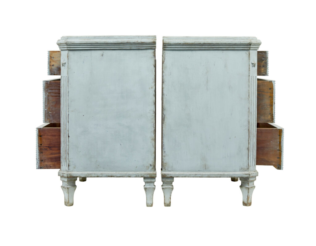 19th Century Pair of Hand Painted Swedish Chest of Drawers — image 8