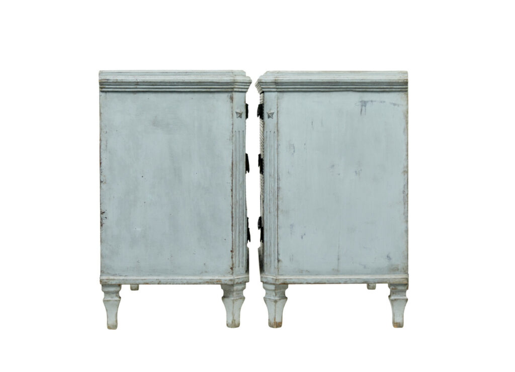 19th Century Pair of Hand Painted Swedish Chest of Drawers — image 7