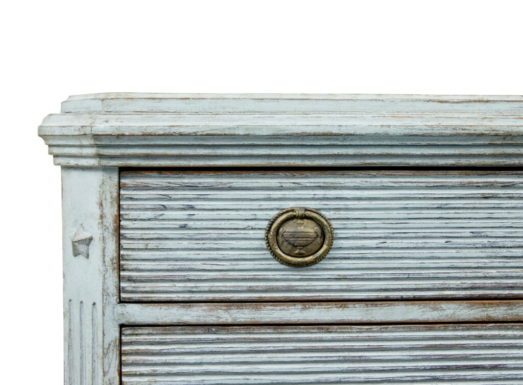 19th Century Pair of Hand Painted Swedish Chest of Drawers — image 5