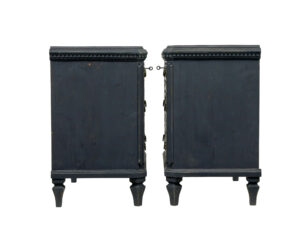 Swedish Pair of 19th Century Black Painted Commodes — thumbnail 5