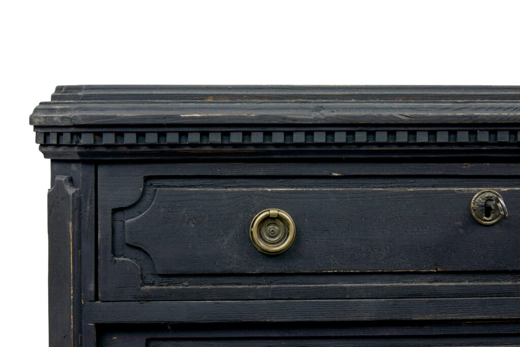 Swedish Pair of 19th Century Black Painted Commodes — image 4