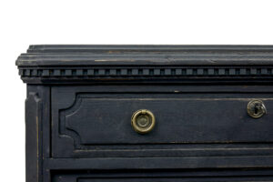 Swedish Pair of 19th Century Black Painted Commodes — thumbnail 4