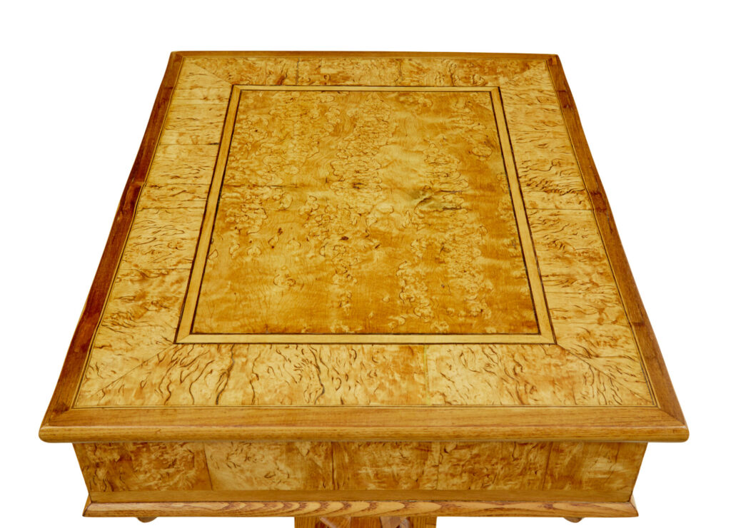 19th Century Scandinavian Burr Birch and Elm Occasional Table — image 5