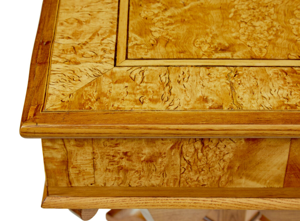19th Century Scandinavian Burr Birch and Elm Occasional Table — image 4