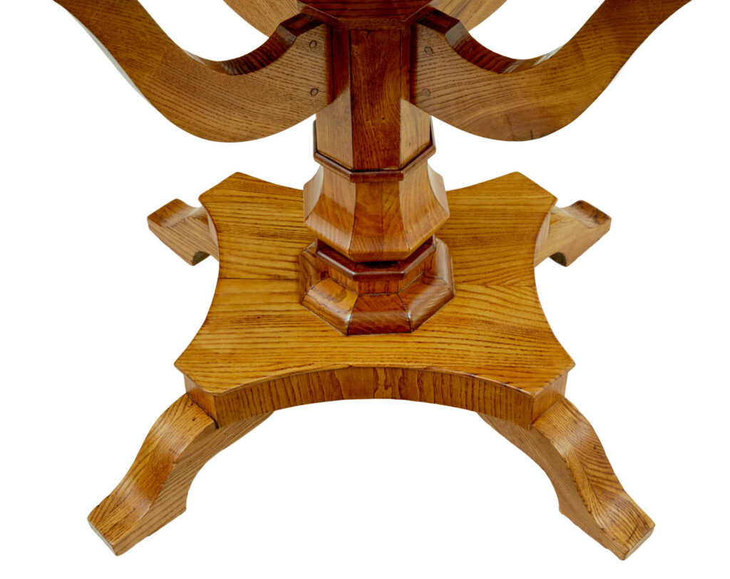 19th Century Scandinavian Burr Birch and Elm Occasional Table — image 3