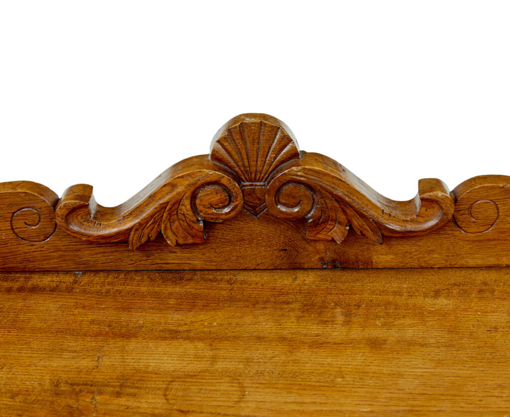 19th Century Solid Oak Gothic Revival Butlers Tray on Stand — image 3