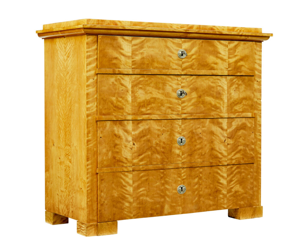 19TH CENTURY SWEDISH BIEDERMEIER SECRETAIRE CHEST OF DRAWERS