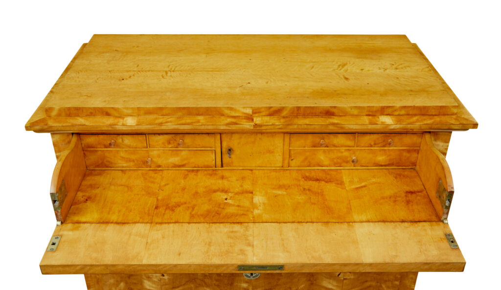 19th Century Swedish Biedermeier Secretaire Chest of Drawers — image 3