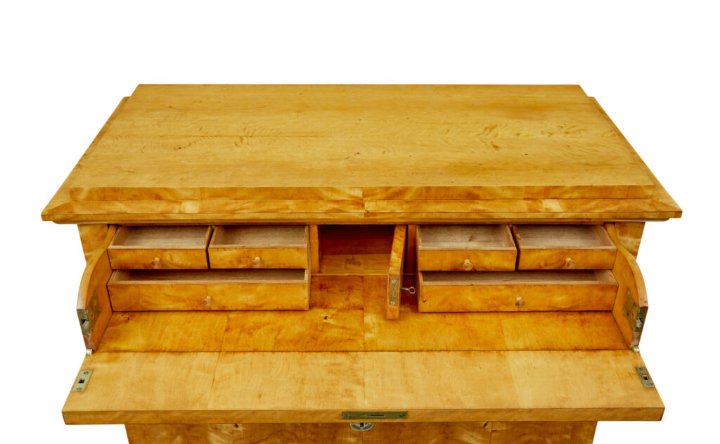 19th Century Swedish Biedermeier Secretaire Chest of Drawers — image 2