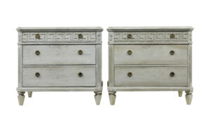 PAIR OF 19TH CENTURY PAINTED SWEDISH CHEST OF DRAWERS