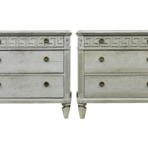PAIR OF 19TH CENTURY PAINTED SWEDISH CHEST OF DRAWERS