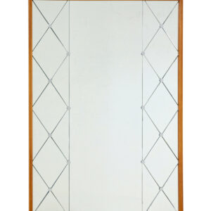 LARGE SCANDINAVIAN MID CENTURY SEGMENTED WALL MIRROR