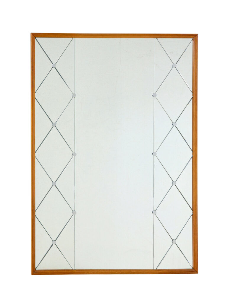 LARGE SCANDINAVIAN MID CENTURY SEGMENTED WALL MIRROR