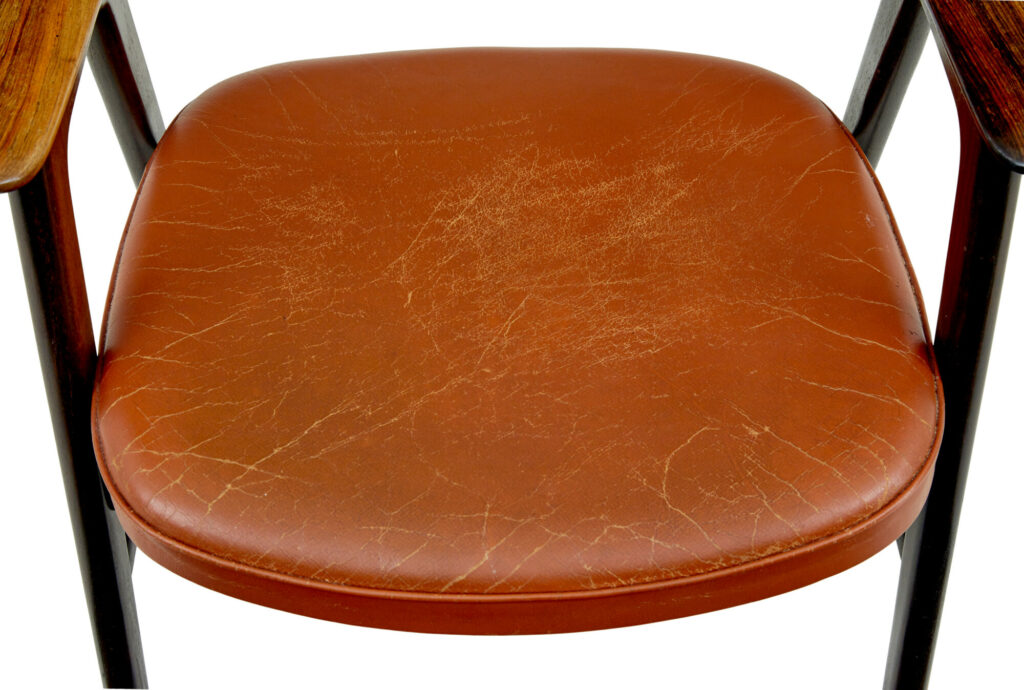 Mid Century Scandinavian Leather Desk Chair — image 7