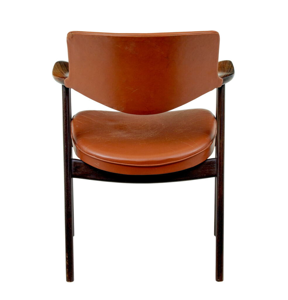 Mid Century Scandinavian Leather Desk Chair — image 2