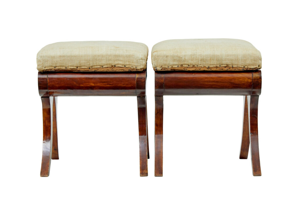 Pair of Mid 19th Century Scandinavian Stools — image 4
