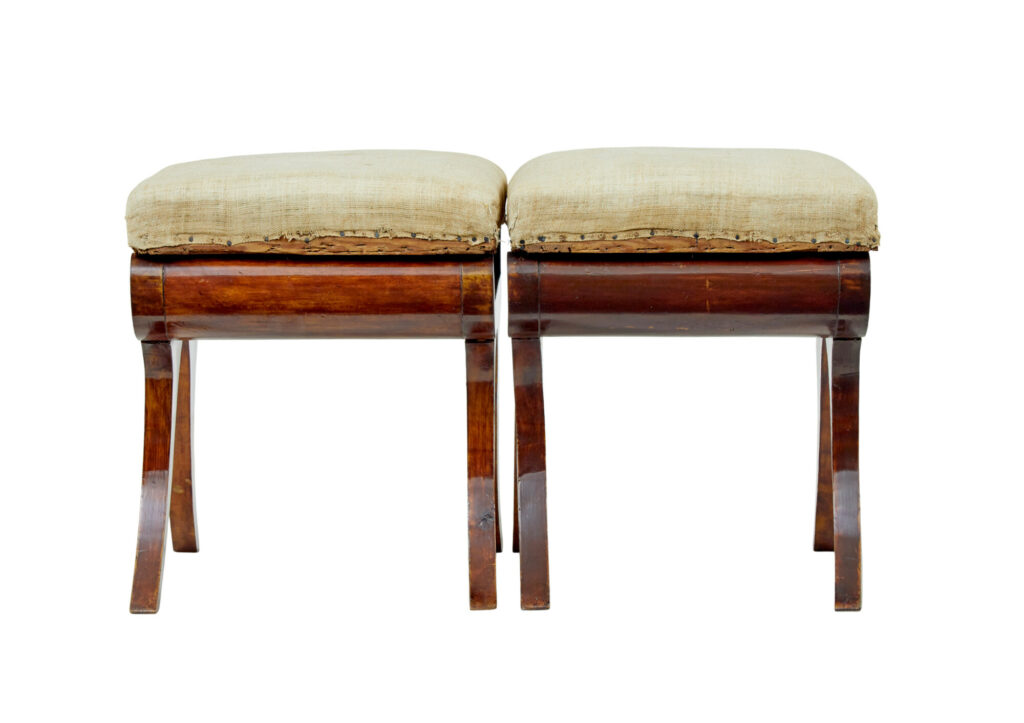 Pair of Mid 19th Century Scandinavian Stools — image 3