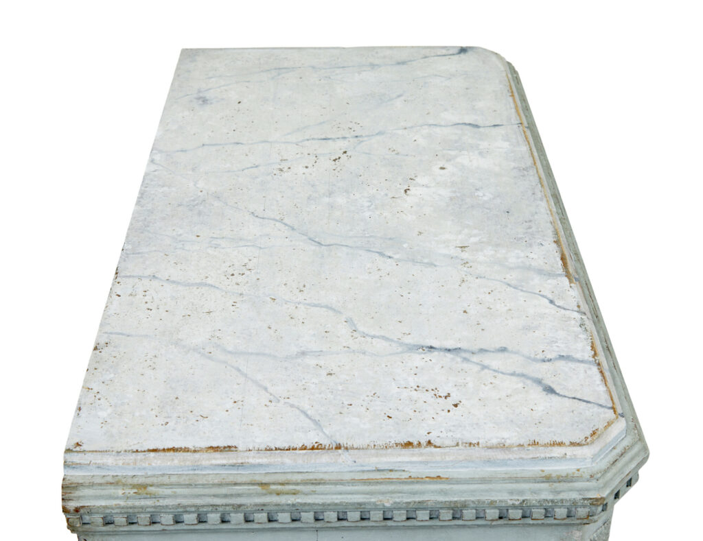 Pair of 19th Century Chest of Drawers with Faux Marble Tops — image 4