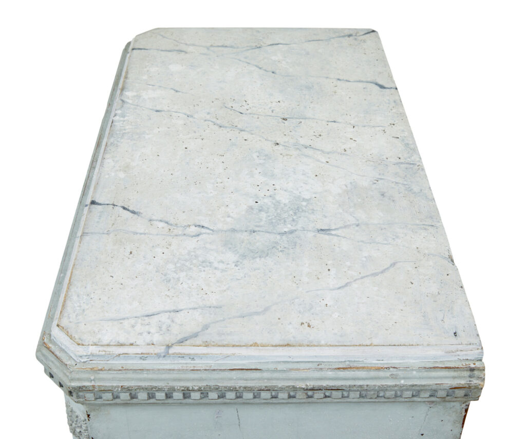 Pair of 19th Century Chest of Drawers with Faux Marble Tops — image 2