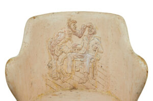 19th Century Gothic Revival Painted Dug Out Chair — thumbnail 11