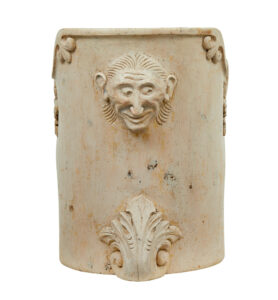 19th Century Gothic Revival Painted Dug Out Chair — thumbnail 4