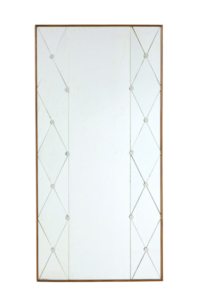 Mid Century Swedish Segmented Portrait Wall Mirror