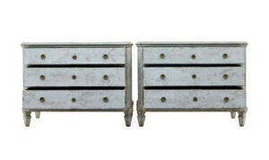 Pair of Painted 19th Century Swedish Chest of Drawers — thumbnail 9