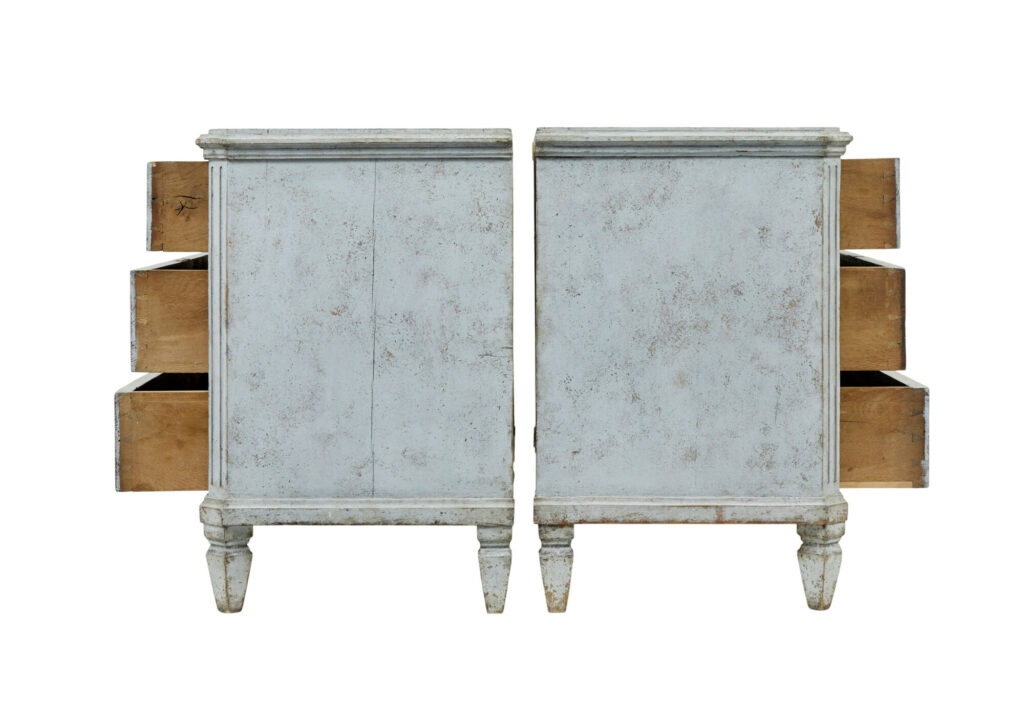 Pair of Painted 19th Century Swedish Chest of Drawers — image 8