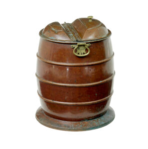 19TH CENTURY SWEDISH COPPER AND BRASS WATER BARREL