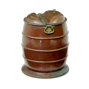 19TH CENTURY SWEDISH COPPER AND BRASS WATER BARREL