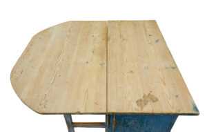 Unusual 19th Century Swedish Pine Drop Leaf Table — thumbnail 7