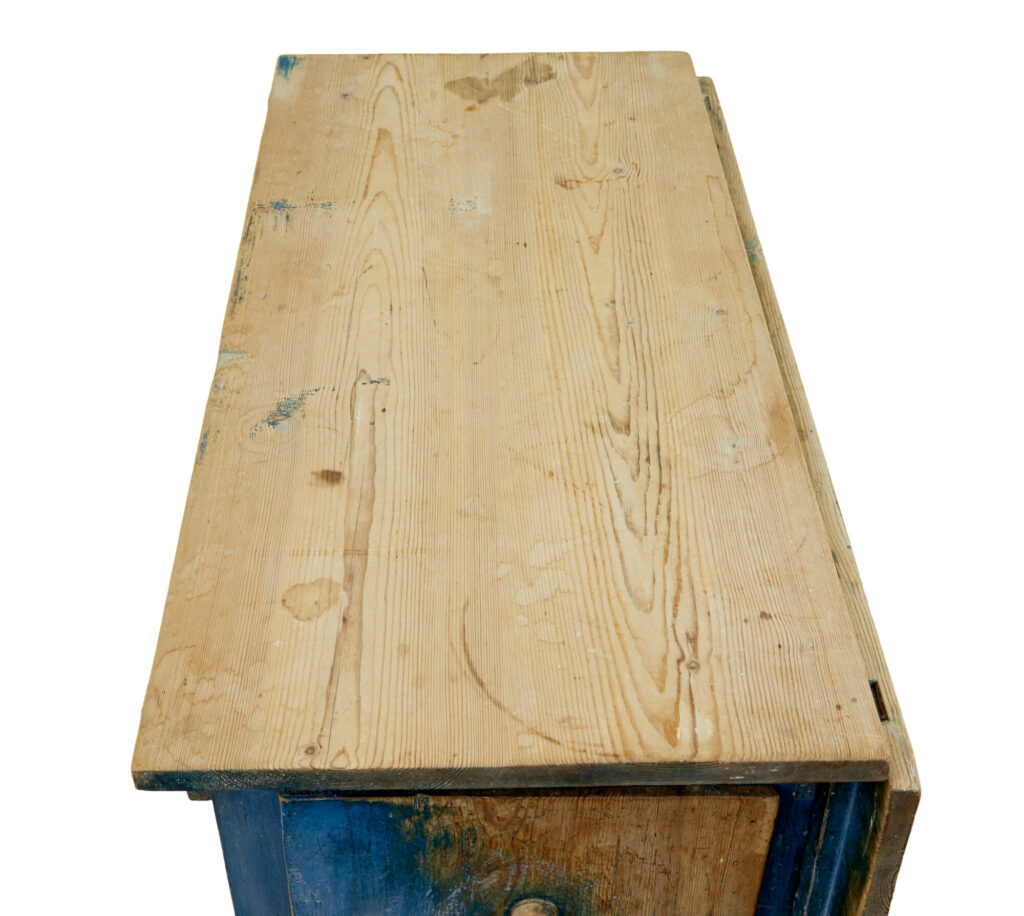 Unusual 19th Century Swedish Pine Drop Leaf Table — image 5