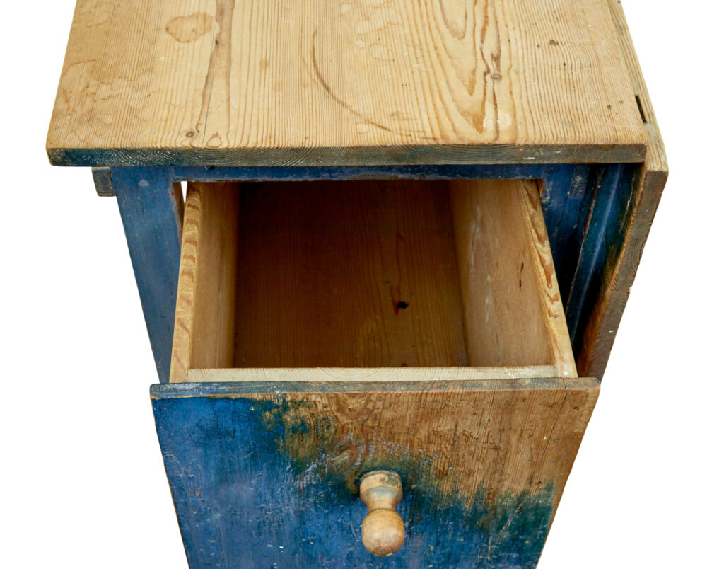 Unusual 19th Century Swedish Pine Drop Leaf Table — image 4