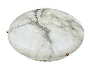 Hand Carved Alabaster Art Deco Ceiling Light — thumbnail 7