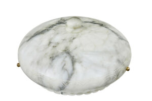 Hand Carved Alabaster Art Deco Ceiling Light — thumbnail 6