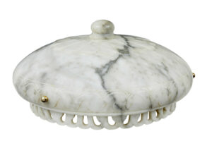 Hand Carved Alabaster Art Deco Ceiling Light — thumbnail 3