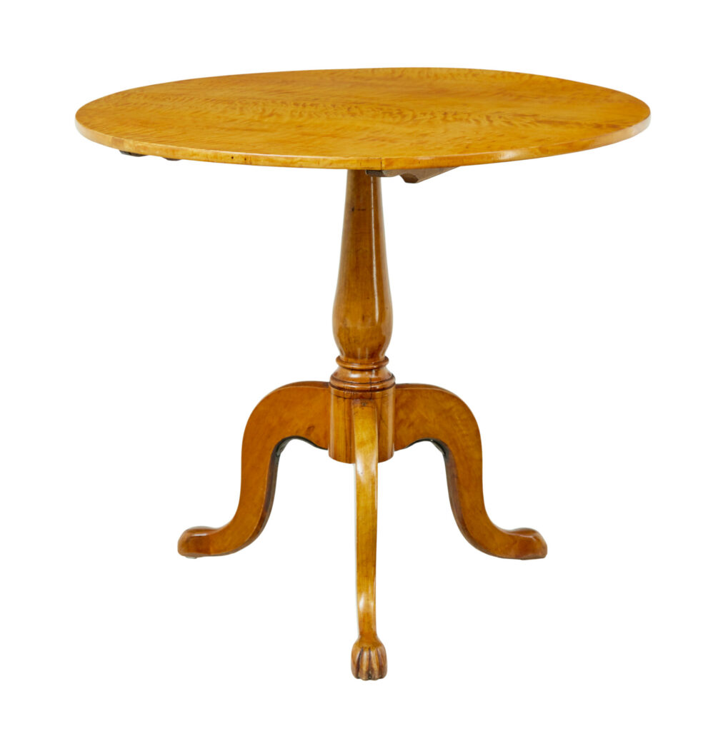 19th Century Circular Birch Tilting Occasional Table — image 7