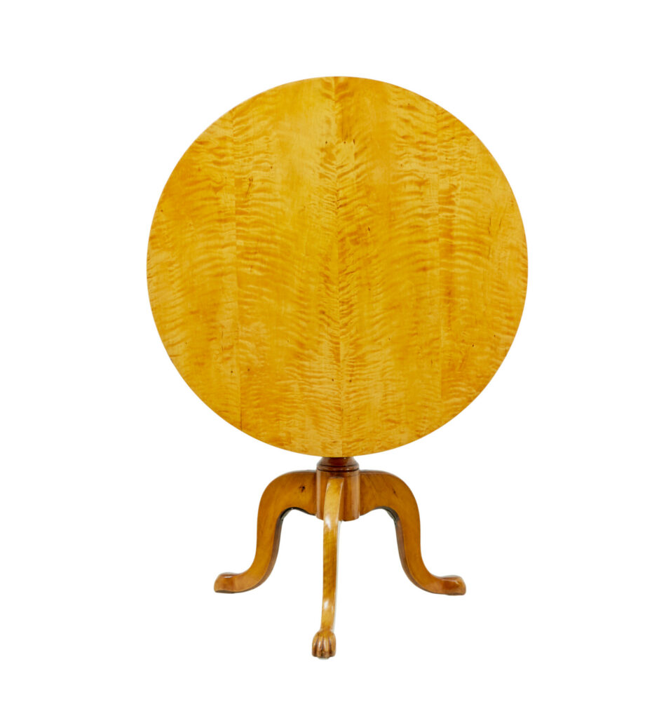 19th Century Circular Birch Tilting Occasional Table — image 6