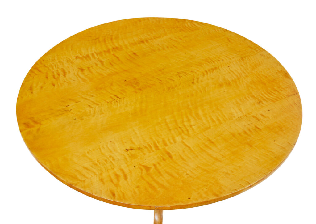 19th Century Circular Birch Tilting Occasional Table — image 3