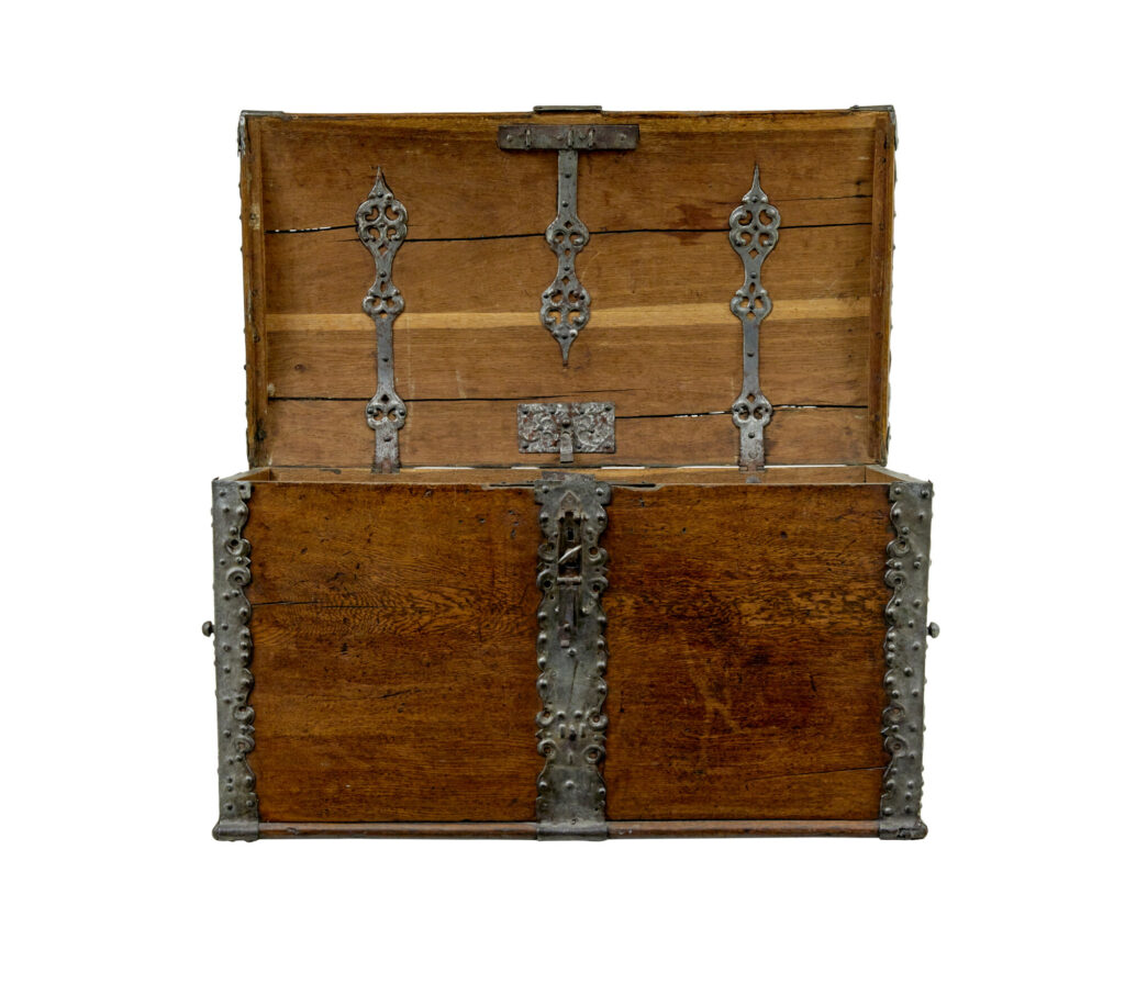 Mid 19th Century Baroque Revival Oak Dome Top Chest — image 10