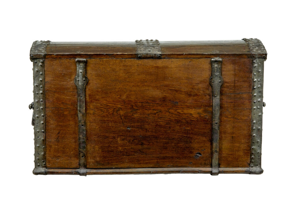 Mid 19th Century Baroque Revival Oak Dome Top Chest — image 9