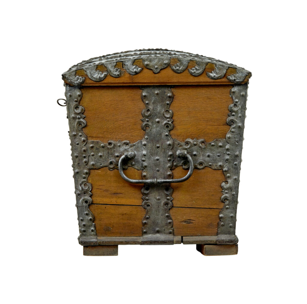 Mid 19th Century Baroque Revival Oak Dome Top Chest — image 8
