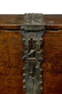 Mid 19th Century Baroque Revival Oak Dome Top Chest — thumbnail 6