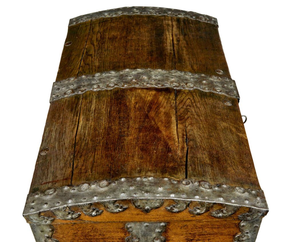 Mid 19th Century Baroque Revival Oak Dome Top Chest — image 5