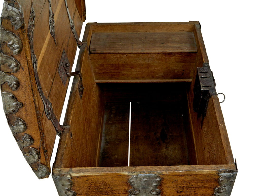 Mid 19th Century Baroque Revival Oak Dome Top Chest — image 4