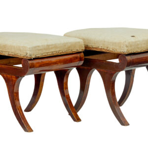 PAIR OF MID 19TH CENTURY SCANDINAVIAN EMPIRE STOOLS